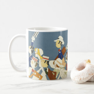 Caneca De Café Viagens vintage De Poster Para A R.R. New Haven