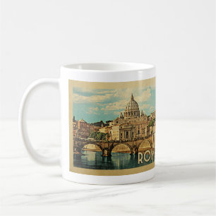 Caneca De Café Viagens vintage de Roma Italia