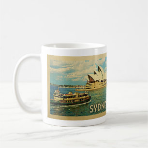 Caneca De Café Viagens vintage de Sydney Austrália