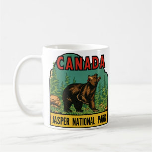 Caneca De Café Viagens vintage do Jasper National Park Canada