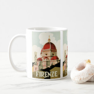 Caneca De Café Viagens vintage Florence Firenze Itália Church Duo