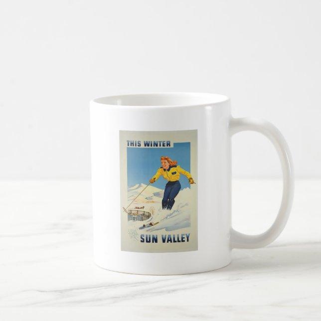 Caneca De Café Viagens vintage Sun Valley Idaho (Direita)