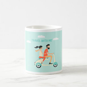 Caneca De Café Viajando Comigo