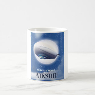 Caneca De Café Viaje pelo Mundo em Dirigível
