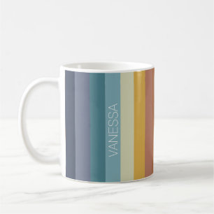 Caneca De Café Vibe de listra vintage dos anos 70 e 60 retrô