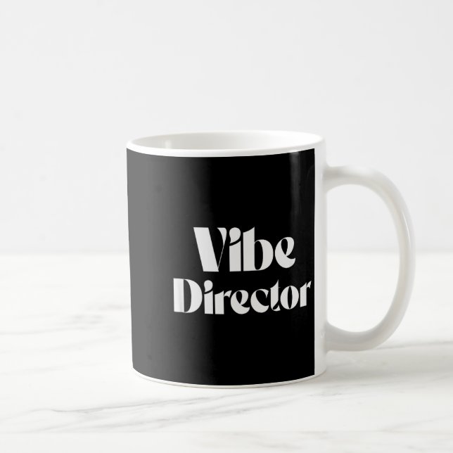 Caneca De Café Vibe Director Bold Energy Leader Text Design  (Direita)