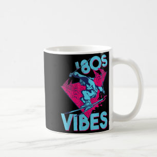 Caneca De Café Vibes da década de 80, Retro Ski Vintage 80s Fácil