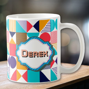 Caneca De Café Vibes Geométricas Personalizaram seu caminho