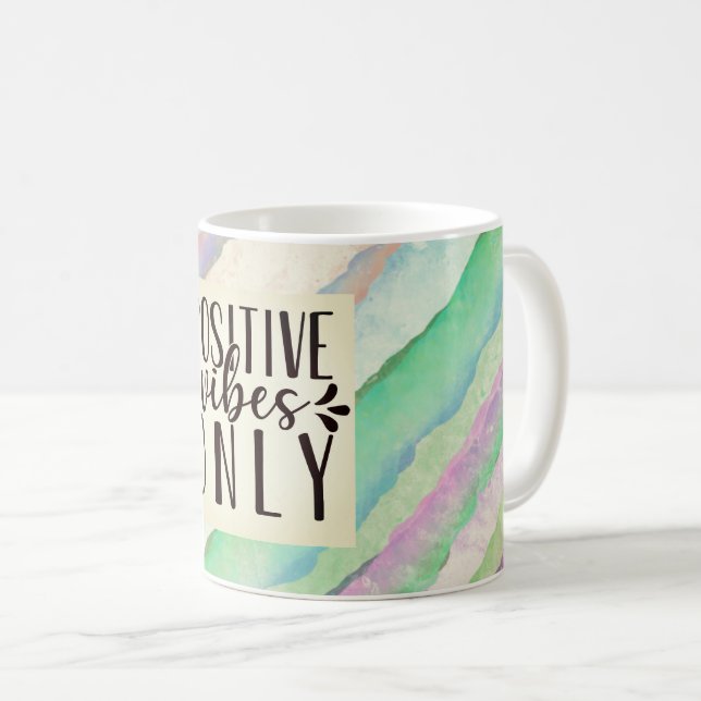 Caneca De Café Vibes Positivas Apenas Mug (Frente Esquerda)