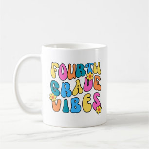 Caneca De Café Víblias Coloridas do Quarto Grau - Voltar à Escola