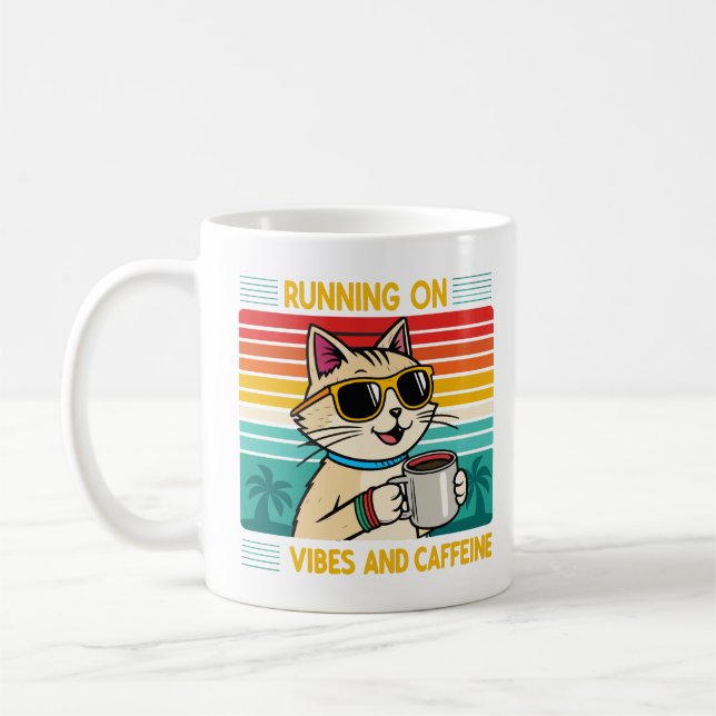 Caneca De Café Víblias de café retrô - Furioso lover de cafeína (Esquerda)