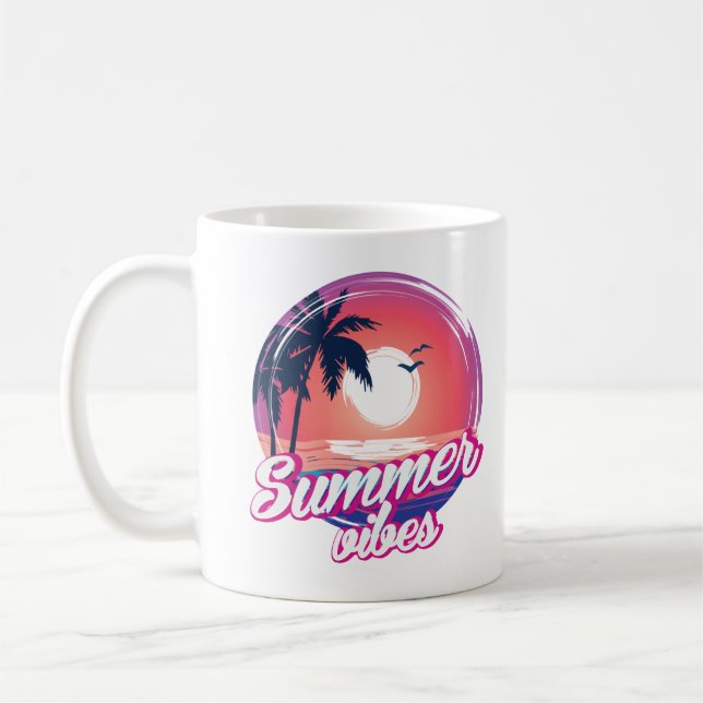 Caneca De Café Víblias de Verão Tropicais (Esquerda)