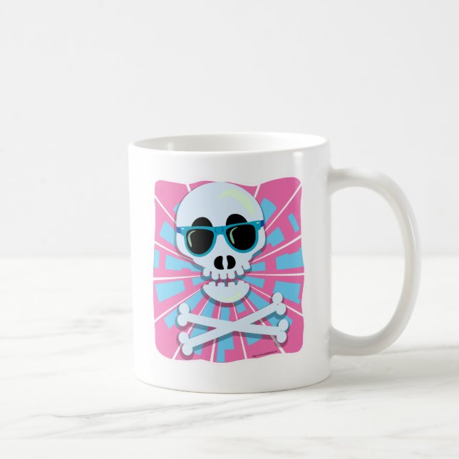 Caneca De Café Víblias Retroativas de Oitenta Sombras de Caveira  (Direita)