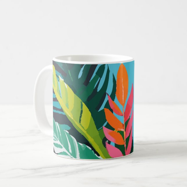 Caneca De Café Víblias tropicais (Frente Esquerda)