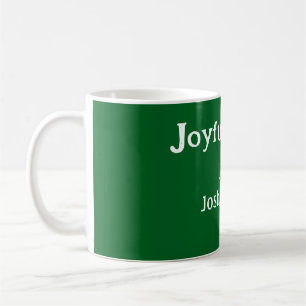 Caneca De Café Vibrações alegres verde Natal férias amor família