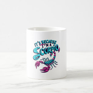Caneca De Café Vibrações Astrológicas de Escorpião Vintage Signo 