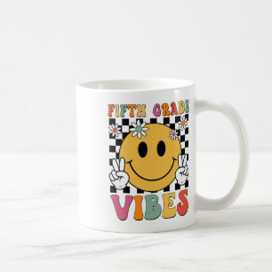 Caneca De Café Vibrações da Quinta Série Meninas Sorriso Retro Eq