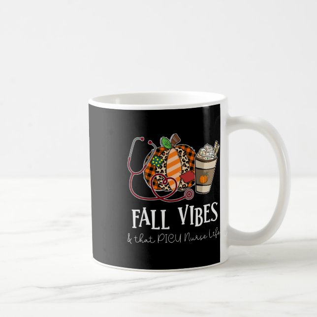 Caneca De Café Vibrações de Abóbora de Leopardo de Outono E Aquel (Direita)