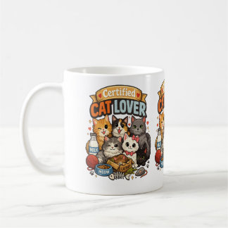 Caneca De Café Vibrações de Amante de Gatos – Design Fofo de Gato