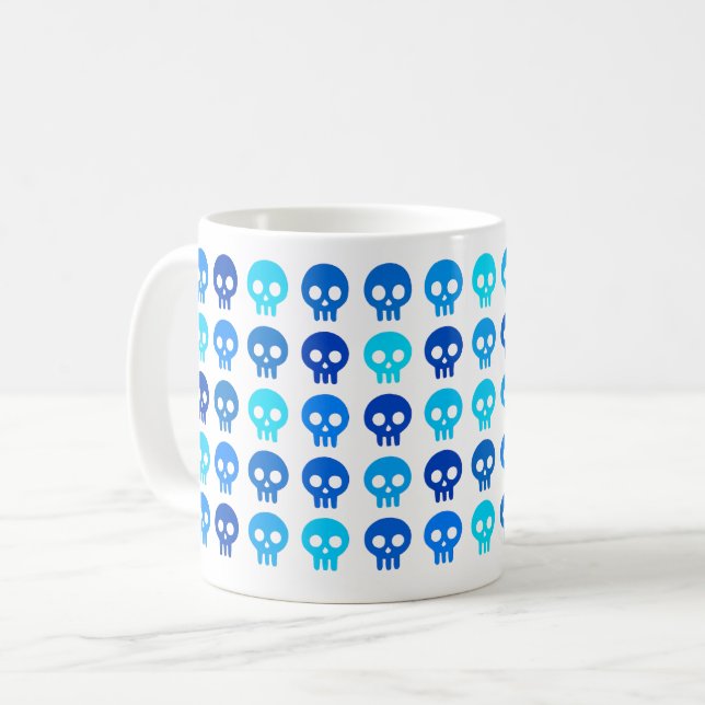 Caneca De Café Vibrações de Caveira Legais (Frente Esquerda)