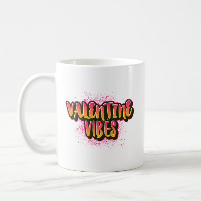 Caneca De Café Vibrações de Dia dos Namorados (Esquerda)