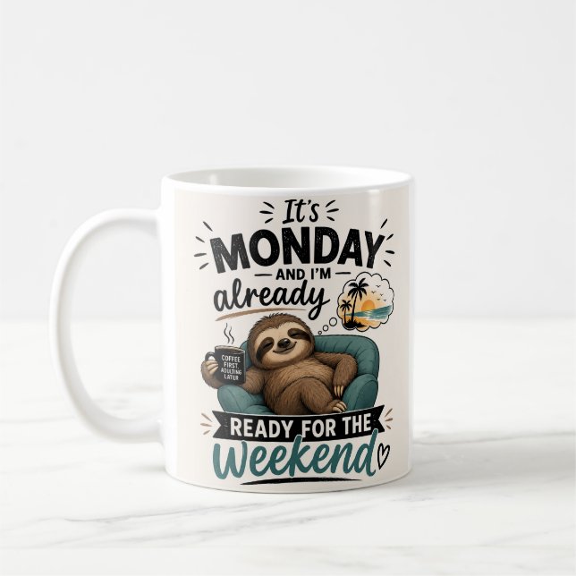 Caneca De Café Vibrações de Fim de Semana (Esquerda)
