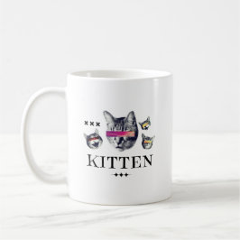Caneca De Café Vibrações de Gatinho Adorável | Design para Amante