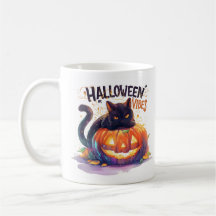 Vibrações de Halloween – Gato Abóbora Brilhante 