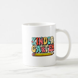 Caneca De Café Vibrações de jardim de infância Groovy Hello retrô