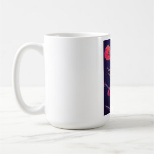 Caneca De Café Vibrações de Música Neon – Instrumentos Musicais C