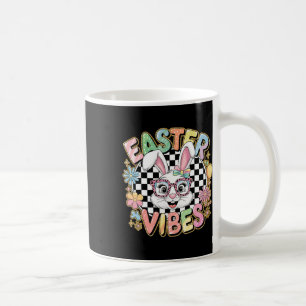 Caneca De Café Vibrações de Páscoa Coelho Arco-íris Coquette Coel