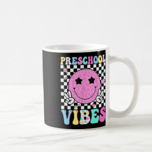 Caneca De Café Vibrações de Pré-Escola Rosto Sorridente De Volta
