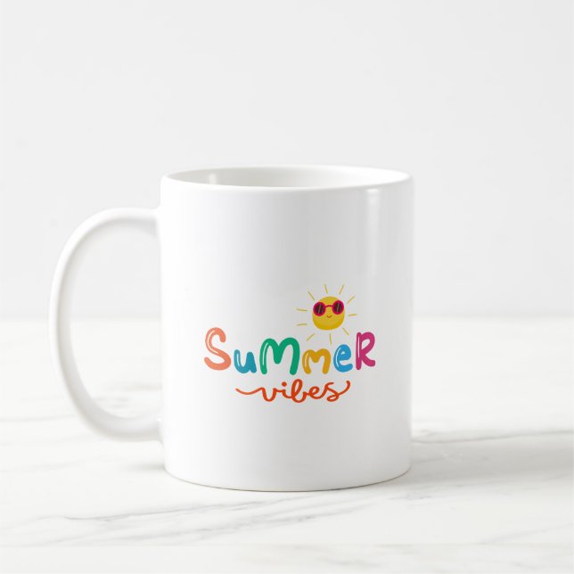 Caneca De Café Vibrações de Verão e Sol (Esquerda)