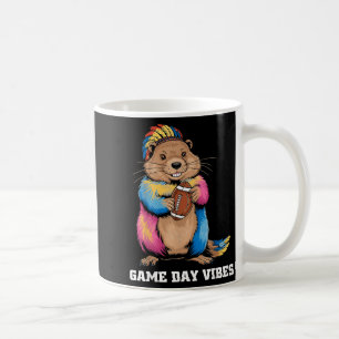 Caneca De Café Vibrações do Dia do Jogo Tribo Groundhog Segurando