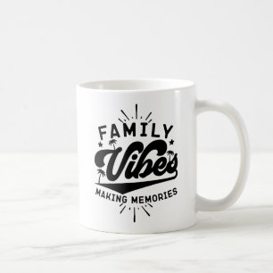 Caneca De Café Vibrações Familiares Criando Memórias Férias ao Ar