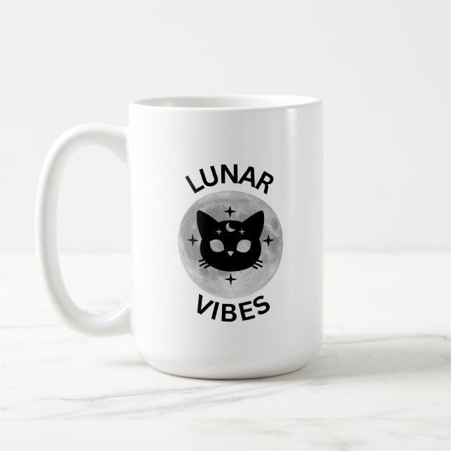 Caneca De Café Vibrações Lunares (Esquerda)