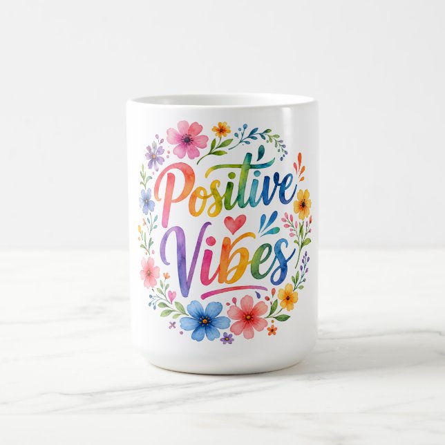 Caneca De Café Vibrações Positivas (Centro)