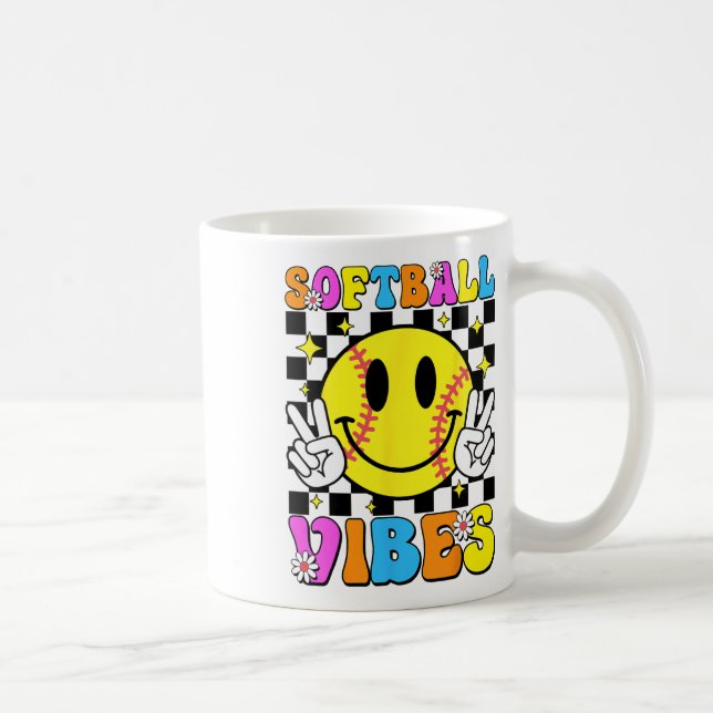 Caneca De Café Vibrações Softll Softll Retro Groovy Dia de Jogo G (Direita)