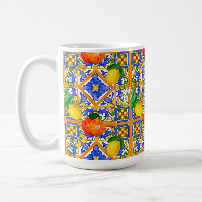 Caneca De Café Vibran Mediterranean lemon Mug (Esquerda)