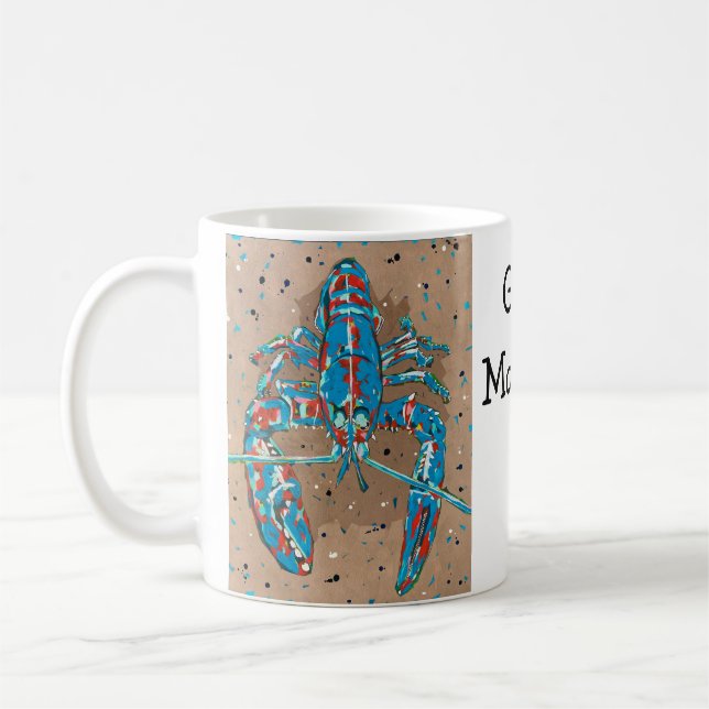 Caneca De Café Vibrant Abstract Lobster Mug (Esquerda)