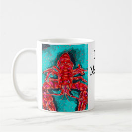 Caneca De Café Vibrant Abstract Lobster Mug