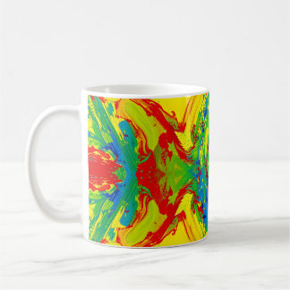 Caneca De Café Vibrant Abstract Paint Splash Mug – Bold Artistic
