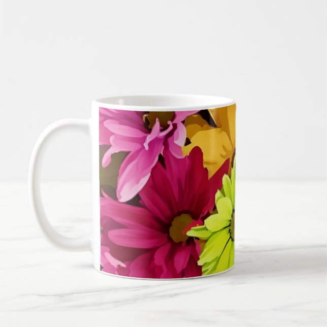 Caneca De Café Vibrant Floral (Esquerda)