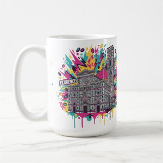Caneca De Café Vibrant Florence Italy Cathedral Graphic
