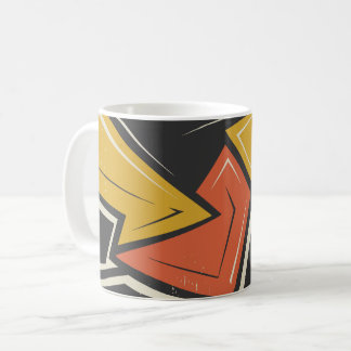 Caneca De Café Vibrant Geometric Street Art