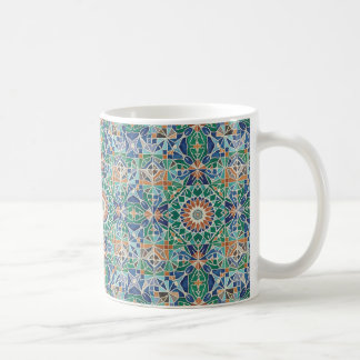 Caneca De Café Vibrant Moroccan Zellige Tile Pattern 