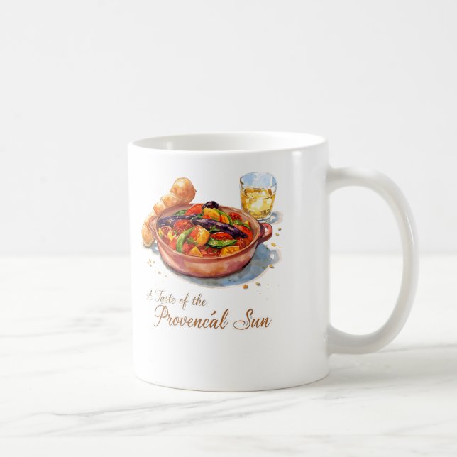 Caneca De Café Vibrant Provencal Ratatouille Watercolor Painting (Direita)