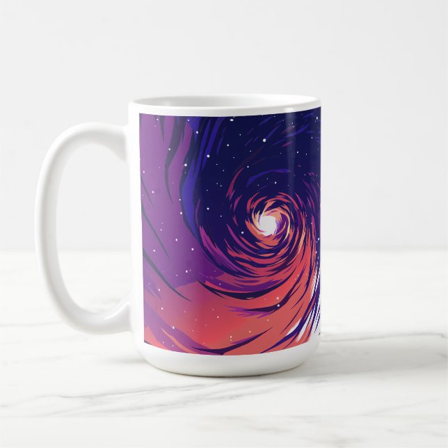 Caneca De Café Vibrant Swirling Galaxy with Bright Center (Esquerda)