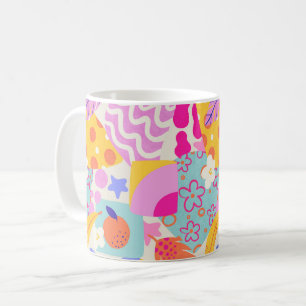 Caneca De Café Vibrante Maxi Patchwork