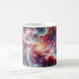 Caneca De Café Vibrante Vórtice Cósmico Galáxia Espaço Nebulosa C